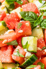 Organic Healthy Feta Watermelon Salad