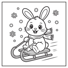 Winter Scenes Coloring Pages