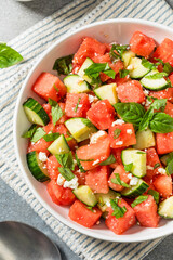 Organic Healthy Feta Watermelon Salad