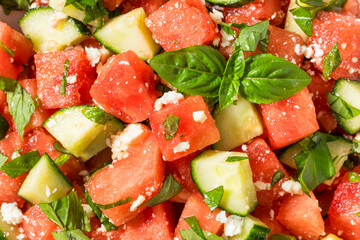 Organic Healthy Feta Watermelon Salad