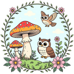 A cute vector cartoon animal collection, perfect for a funny Christmas holiday design