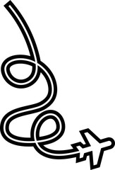 Airplane routes, plane paths, travel, flight, trace