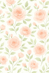 roses seamless pattern