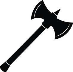 Ancient axe vector icon.