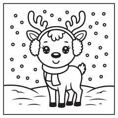 Winter Scenes Coloring Pages