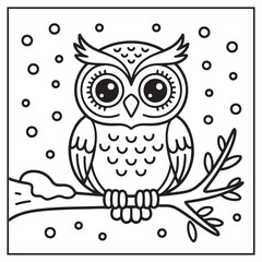 Winter Scenes Coloring Pages