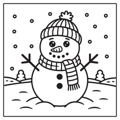 Winter Scenes Coloring Pages