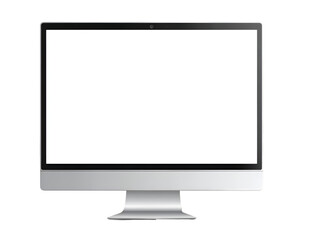A modern computer monitor showcasing a blank screen, ideal for displaying content or presentations, perfect for office and home environments.