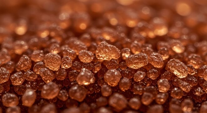 Macro Shot of Brown Sugar Crystals Close-up Texture.