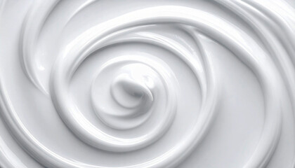 Artistic shot of a vibrant white creamy texture with a central peak