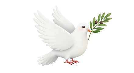 A stylized line art vector of a dove with elegant curves and flowing wings, centered on a clean white background
