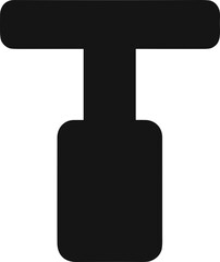 Simple Flat Hammer Tool Silhouette Symbol Illustration Graphic Icon