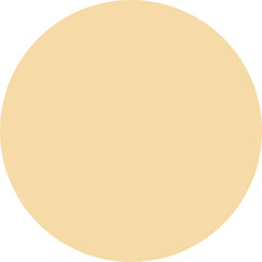 Simple Solid Light Peach Colored Circle Shape Graphic Element