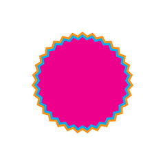 Mega Sale Sticker Design – Colorful Discount Promotion Vector Label Illustration