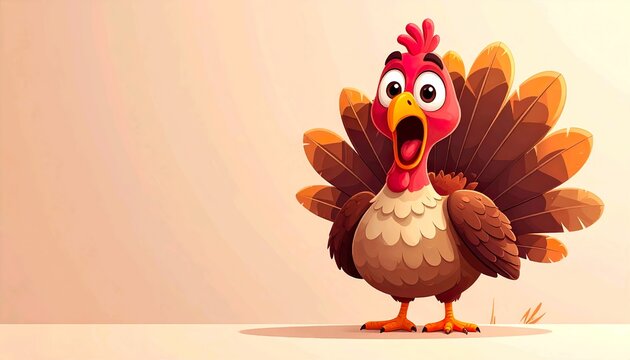 Funny Thanksgiving Cartoon Meme Template with Turkey Character