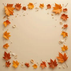 autumn leaves frame