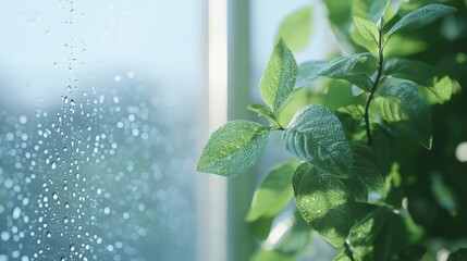 窓の水滴
