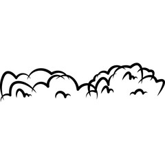 Hand Drawn Bushes Outline