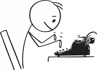 Typing Man - Author Journalis...