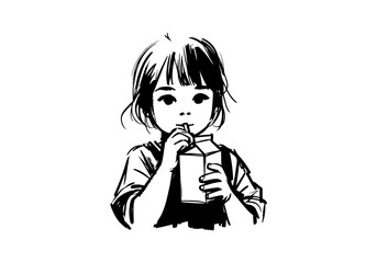 Milk hand drawn sketch vector illustration
