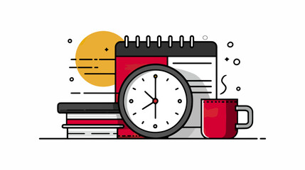 Obraz premium Organized workspace flat design