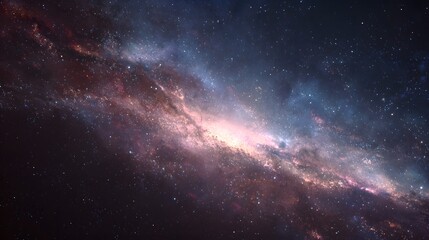 cosmic galaxy with glowing stars, deep space clouds, and shining nebula showcasing universe’s infinite wonders