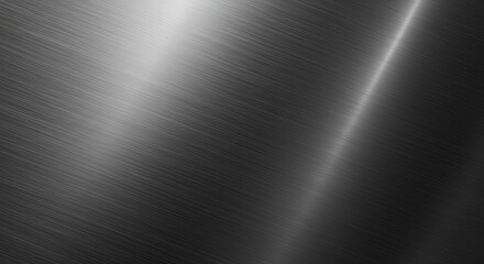 Metallic Brushed Texture Dark Gray Background Diagonal Lines.