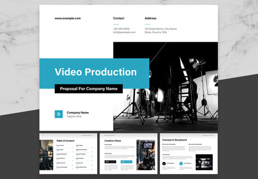 Blue And Black Video Production Proposal