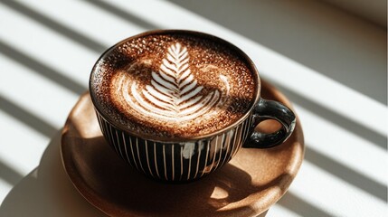 Latte art coffee drink