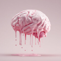 melting brain concept -