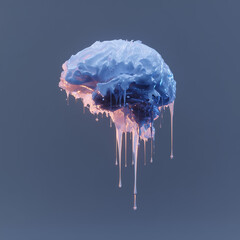melting brain concept -