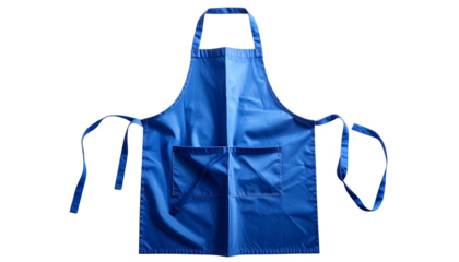 PNG A cotton blue home cook apron isolated on a transparent or white background
