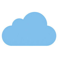3d illustration of blue cloud isolated on transparent background