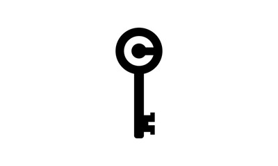 Key font logo, Lock logo, Character Keys, simple Keys Font