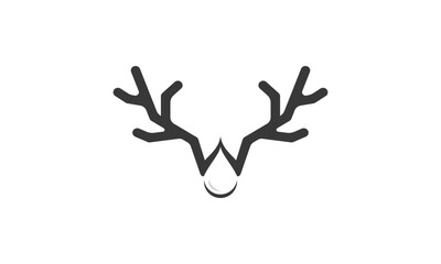 Letter Horn Logo, logotype, Horn logo, Moose horn logo
