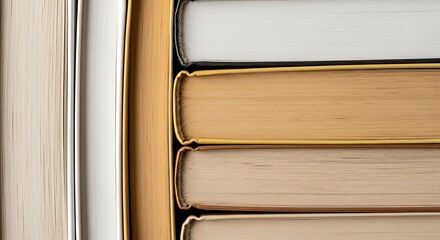 Stacked Books A Close-Up View of Education, Literature, and Knowledge