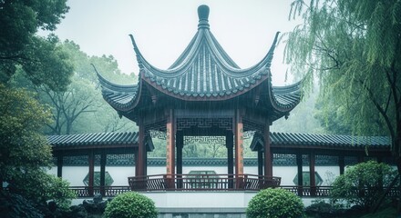 Ancient buildings in Jiangnan gardens