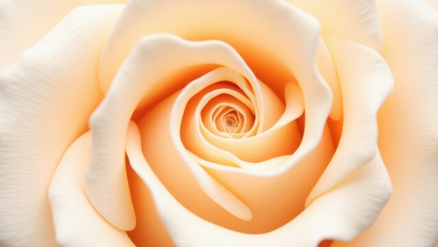 Elegant Spiral of Nature’s Beauty in Soft Peach Rose Bloom