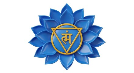 Vishuddha Chakra Illustration: Throat Chakra Symbol, Spiritual Concept