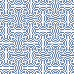 Fototapeta premium Seamless curve vector pattern. Geometric abstract background with repeating elements 