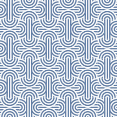 Seamless curve vector pattern. Geometric abstract background with repeating elements
