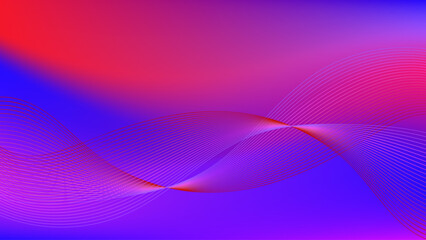 Purple red gradient mesh abstract background with wavy blended lines nice for wallpaper or banner
