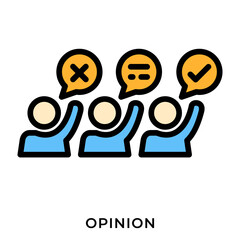 Opinion Icon – Public Feedback, Poll, and Group Discussion