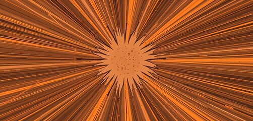 Obraz premium Radial mud splatter pattern with speed lines, vector illustration, splash, speed lines effect