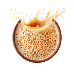 Obraz premium dosa batter pouring mid-air with texture and bubbles forming