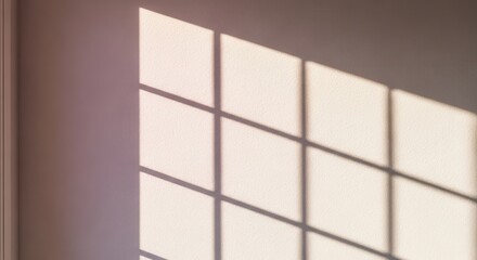 Window Shadow on Wall: Abstract Sunlight Pattern