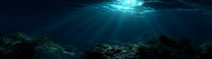 Fototapeta premium Underwater hdr panorama ocean depths tranquil