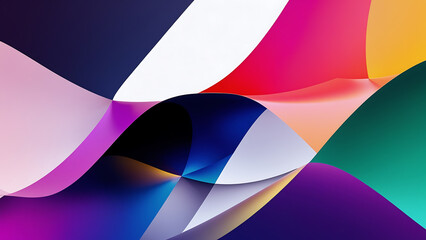 Obraz premium Vibrant Abstract Wavy Shapes Background