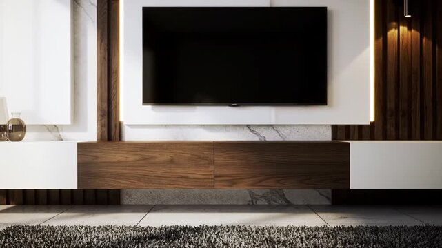 Modern tv wall unit design