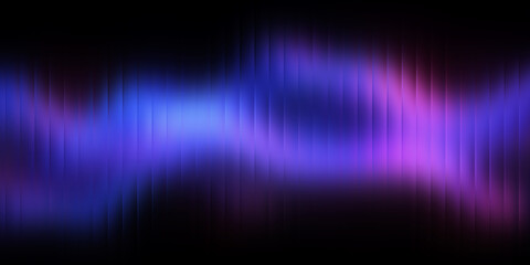 Blue and purple neon wave abstract light background with motion blur and glowing gradient lines, futuristic digital energy concept design